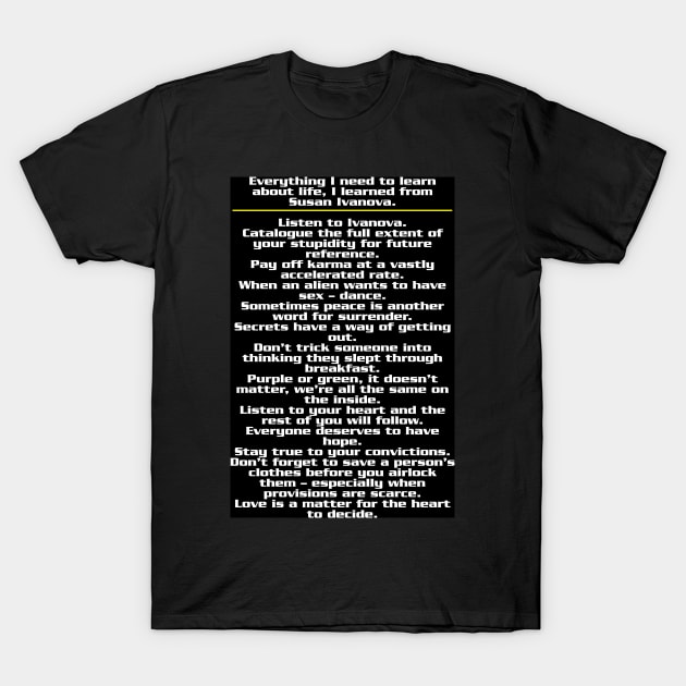 Everything I learned about life T-Shirt by NatLeBrunDesigns